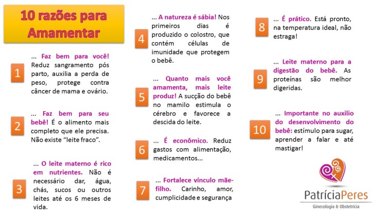 razoes pra amamentar